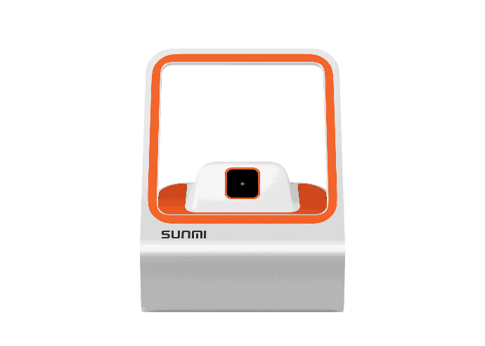 Sunmi Blink | Sunmi IoT Philippines Inc. Sunmi-Blink-Barcode-Scanner_The-artwork-on-the-checkout-counter_Ergonomic-Scanning-Angle-of-45degrees_Frame-With-Aluminum-Alloy-Texture